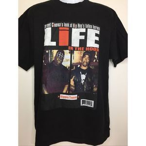 Life In The Hood Biggie And Tupac Xl Rap T-Shirt Empire Bigland